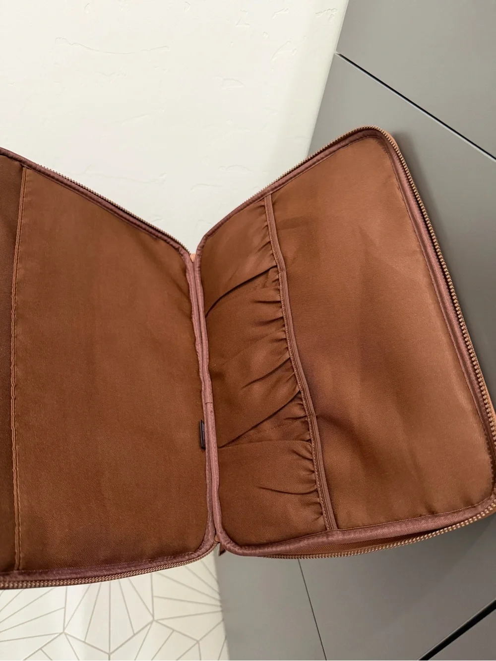 Threshold Faux Leather Laptop bag case  - Brown